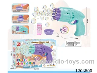 Ten-hole space electric bubble gun 2 colors mixed（95ML bubble water）3*AA not included