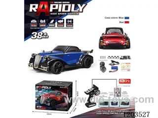 1/16 RC 4WD Flat Track Drift Car (Classic Car) Demon Angel Eye Headlights (7 Modes), Rear Lamps/Batteries Included