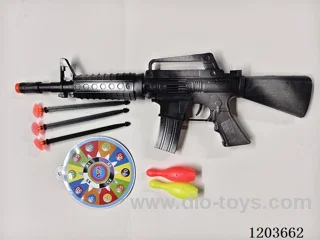M16 painted pin gun with bowling target