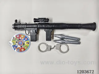 Solid color bazooka with handcuffs target