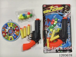 solid color eva ping pong gun with target