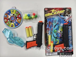 solid color eva. ping pong gun with eyeglasses target
