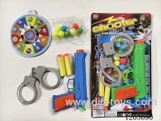 2 color mixed EVA. ping pong gun with handcuffs target