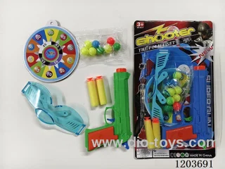 2 color mix EVA. ping pong gun with eyeglasses target