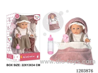 12-inch doll with sleeping bag