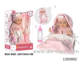 12-inch doll with sleeping bag