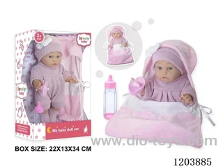12-inch doll with sleeping bag