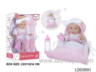 12-inch doll with sleeping bag
