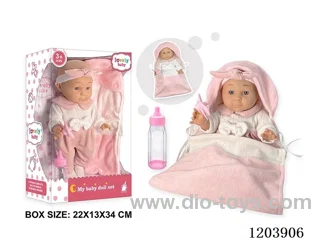 12-inch doll with sleeping bag