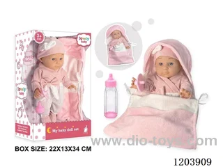 12-inch doll with sleeping bag