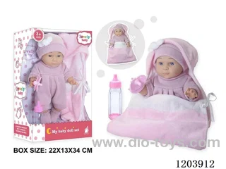 12-inch doll with sleeping bag