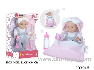 12-inch doll with sleeping bag