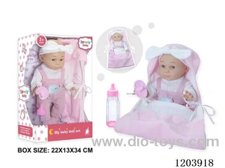 12-inch doll with sleeping bag