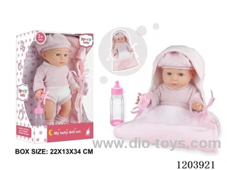 12-inch doll with sleeping bag