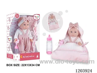 12-inch doll with sleeping bag