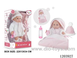 12-inch doll with sleeping bag