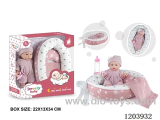 15-inch doll with baby cradle