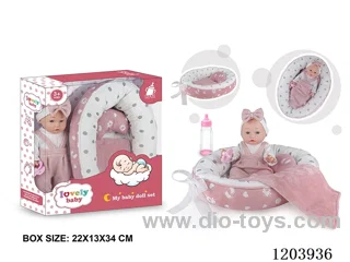 19-inch doll with baby cradle