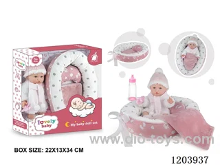 20-inch doll with baby cradle