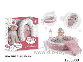 21-inch doll with baby cradle