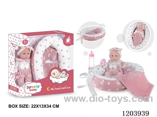 22-inch doll with baby cradle