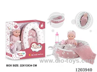 23-inch doll with baby cradle