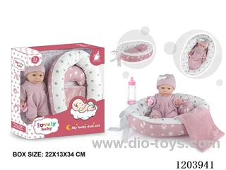 24-inch doll with baby cradle