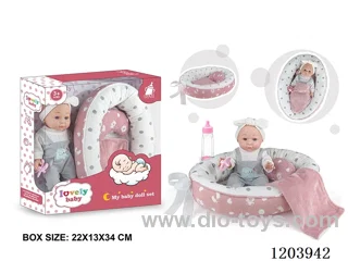 25-inch doll with baby cradle