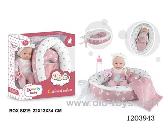 26-inch doll with baby cradle