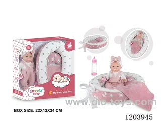 28-inch doll with baby cradle