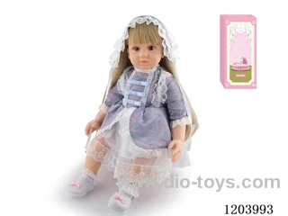60cm soft plastic doll (wig cover) with bottle, magnetic pacifier, diaper, birth card, shoes