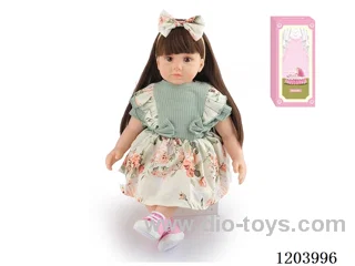 60cm soft plastic doll (wig cover) with bottle, magnetic pacifier, diaper, birth card, shoes