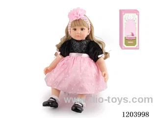 60cm soft plastic doll (wig cover) with bottle, magnetic pacifier, diaper, birth card, shoes