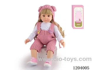 60cm soft plastic doll (wig cover) with bottle, magnetic pacifier, diaper, birth card, shoes