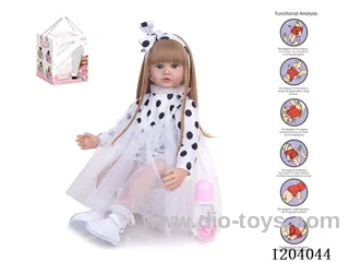 60cm doll (wig cover) with bottle, magnetic pacifier, diaper, birth card, shoes, gravity sensing voice function