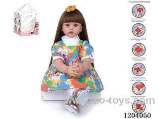 60cm doll (wig cover) with bottle, magnetic pacifier, diaper, birth card, shoes, gravity sensing voice function