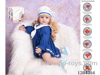 60cm doll (wig cover) with bottle, magnetic pacifier, diaper, birth card, shoes, gravity sensing voice function