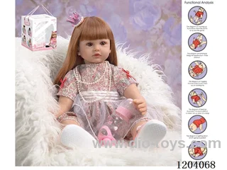 60cm doll (wig cover) with bottle, magnetic pacifier, diaper, birth card, shoes, gravity sensing voice function