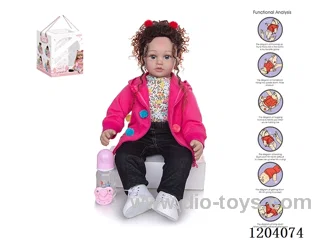 60cm doll (wig cover) with bottle, magnetic pacifier, diaper, birth card, shoes, gravity sensing voice function