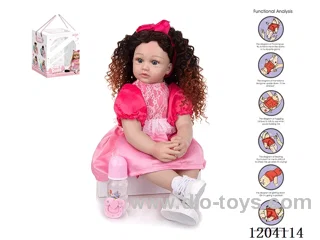60cm doll (wig cover) with bottle, magnetic pacifier, diaper, birth card, shoes, gravity sensing voice function