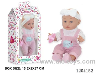 12 inch vinyl doll with pacifier