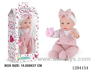 12 inch vinyl doll with pacifier