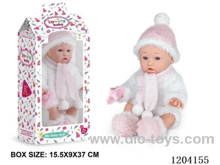 12 inch vinyl doll with pacifier