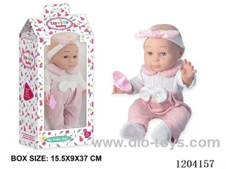 12 inch vinyl doll with pacifier