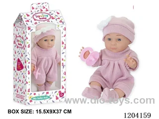 12 inch vinyl doll with pacifier