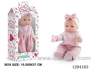 12 inch vinyl doll with pacifier