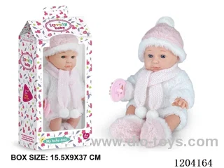 12 inch vinyl doll with pacifier
