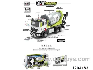 1:40 green alloy pull back stirring truck