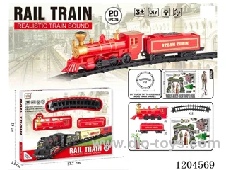 (GCC) Electric light music track train (included battery) Lithium battery with USB cable