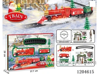 (GCC) Electric light Music Christmas rail train (included battery) Lithium battery with USB cable